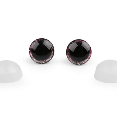 Ochi pentru jucării cu sclipici zmeura multicolori Ø12 mm